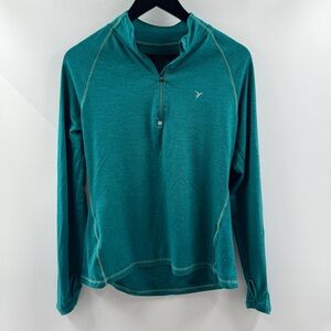 Old Navy Teal Active Quarter Zip Long Sleeve Sweater Women’s Size Large